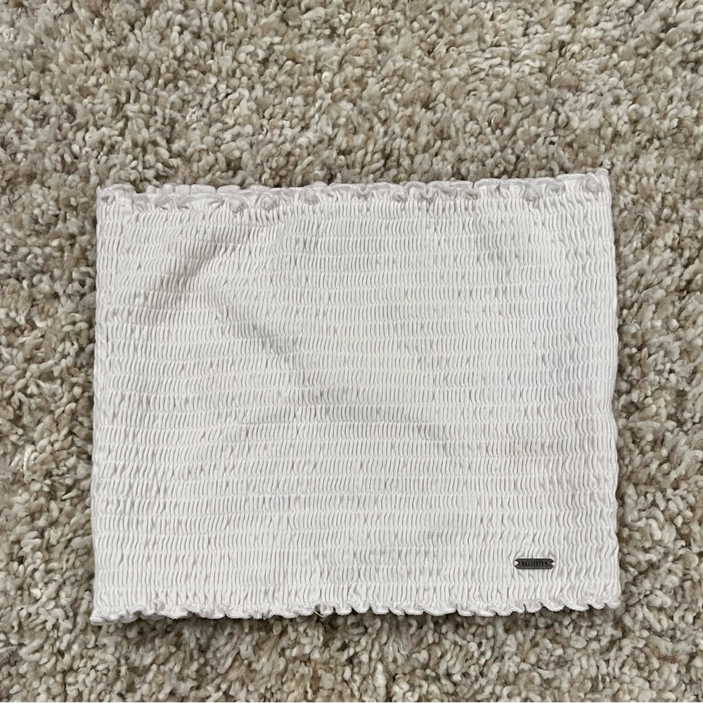 Ribbed Hollister white tube top